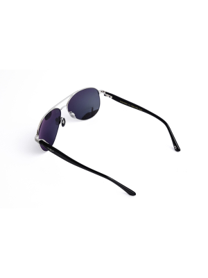 Bentley Titanium-Palladium Plated-Black Acetate-Grey Lens