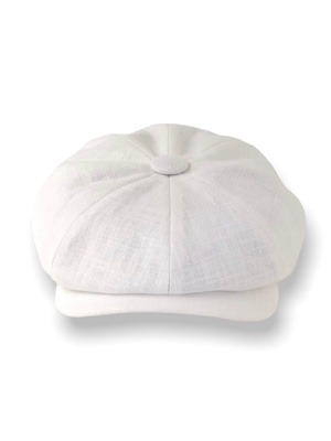 Mister Miller Albert's Beach - Bakerboy hat in white washed linen