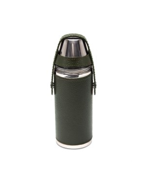 Ettinger Capra 8oz Hunter Flask w. 4 Cups Forest Green