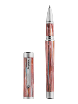 Montegrappa Zero Zodiac Pisces Rollerball Pen, Palladium IP Steel