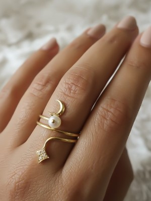 Lorina Jewels Crescent moon ring