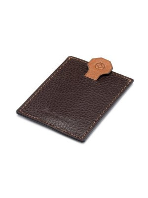 Credit Card Case, Flat, Brown & Caramel