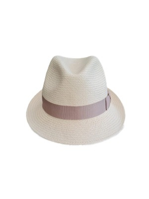 Mister Miller Panama hat - Cruz, with a champagne ribbon trim