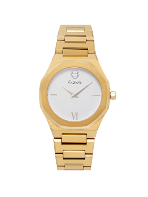 Rusace Ladies 34mm Rose Case White matt Dial