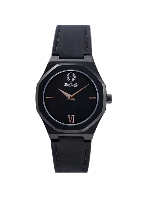 "Rusace Ladies 34mm Black Case Black matt Dial"