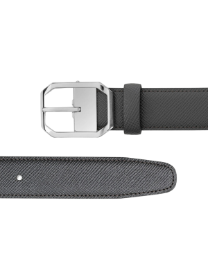 Serapian Belt In Evoluzione Leather Anthracite Gray