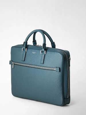 Serapian Slim briefcase Evolution Avio Blue