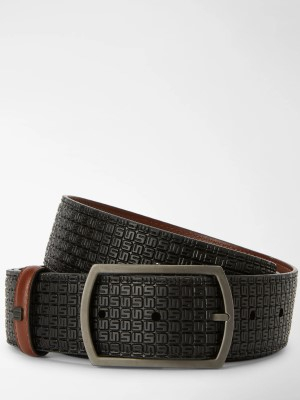 Serapian Belt 35mm Q revers Stepan 72 Black Cuoio