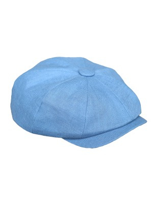 Mister Miller Albert's Wave - Bakerboy hat in ink-blue washed linen