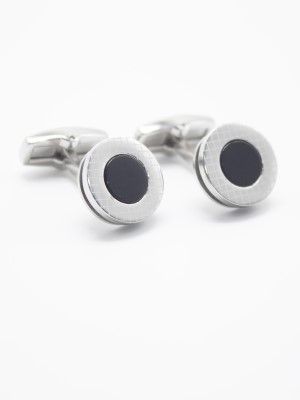 Bleu Pacific Cufflink in Stainless Steel Onyx