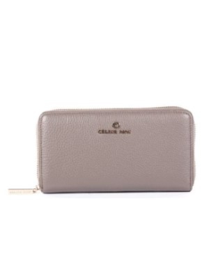 Celine Dion long leather wallet - taupe