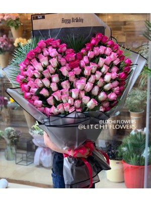 Heart Mix Pink Bouquet