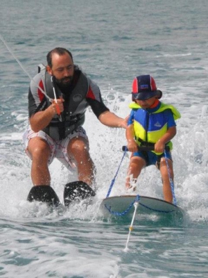 Waterski lesson with private boat and instructor